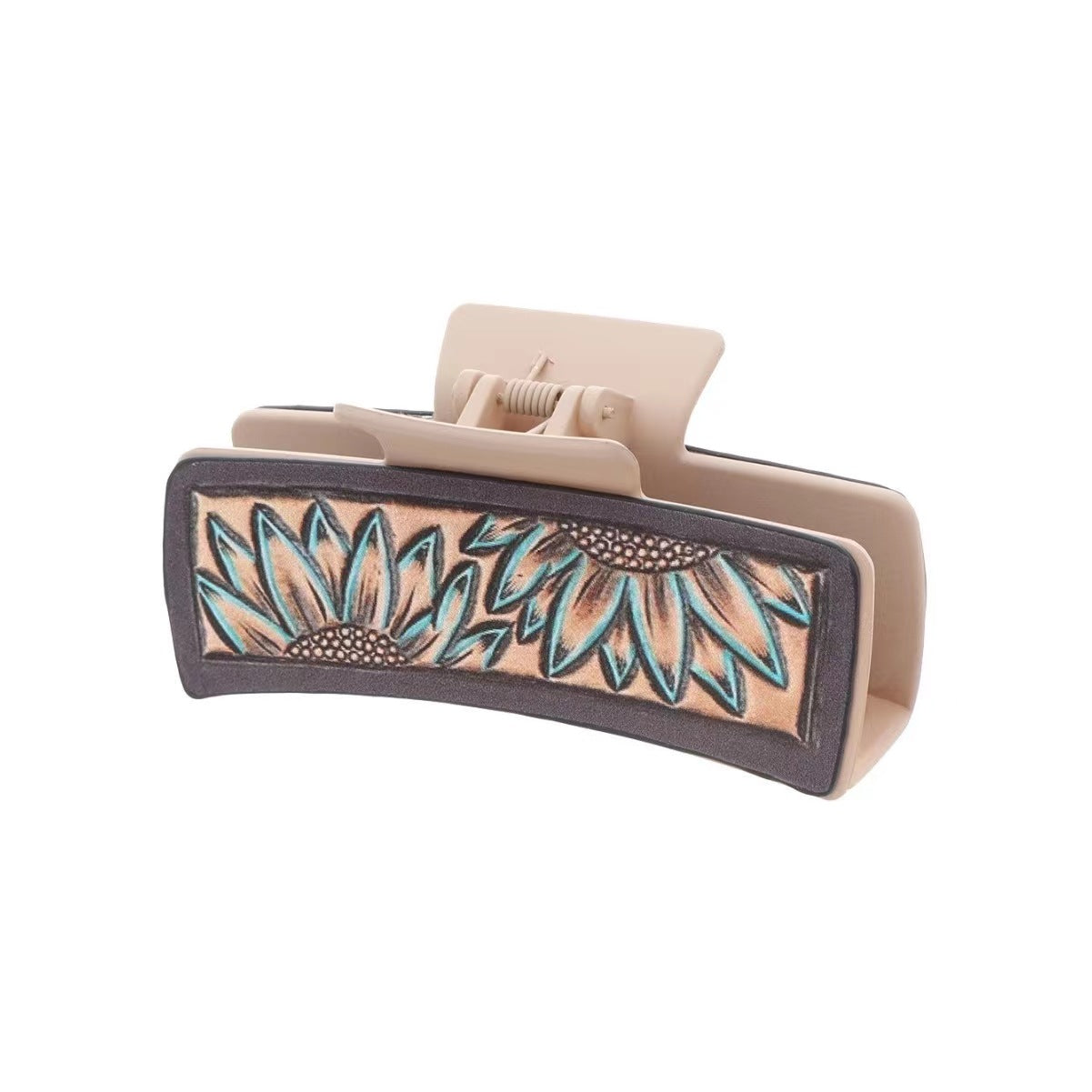 Wholesale Cross-border Western cowboy style sunflower leather grabber